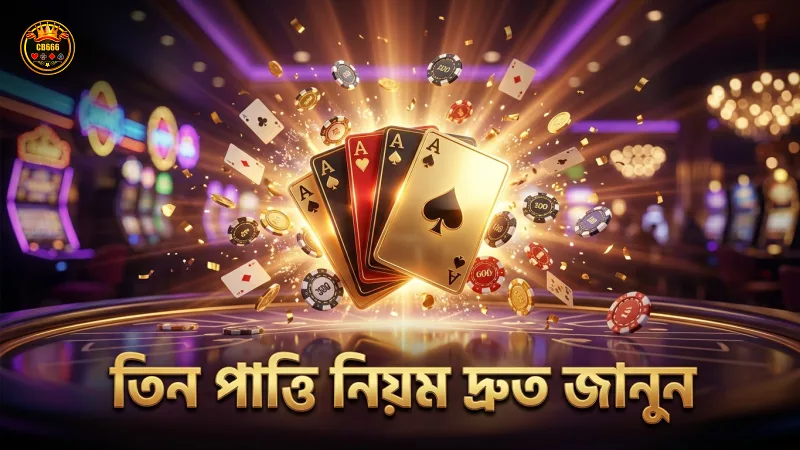 তিন পাত্তি অনলাইন গেমের দ্রুত নিয়ম বোঝার জন্য সহায়ক তথ্য সরবরাহ করুন